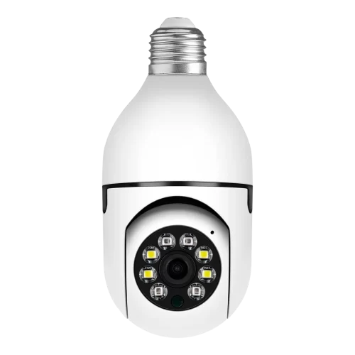 WiFi Light Bulb Ptz  Rotating Camera Color Night Vision